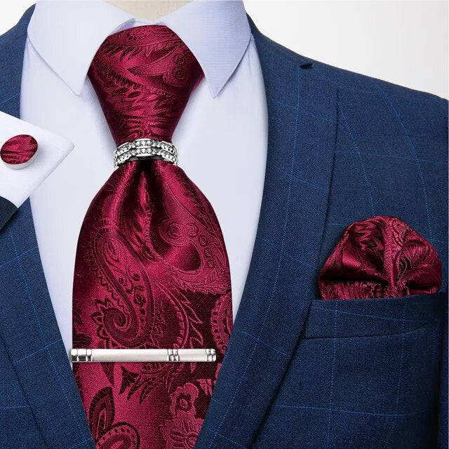 New Fashion Men's 8cm Silk Neck Tie Set