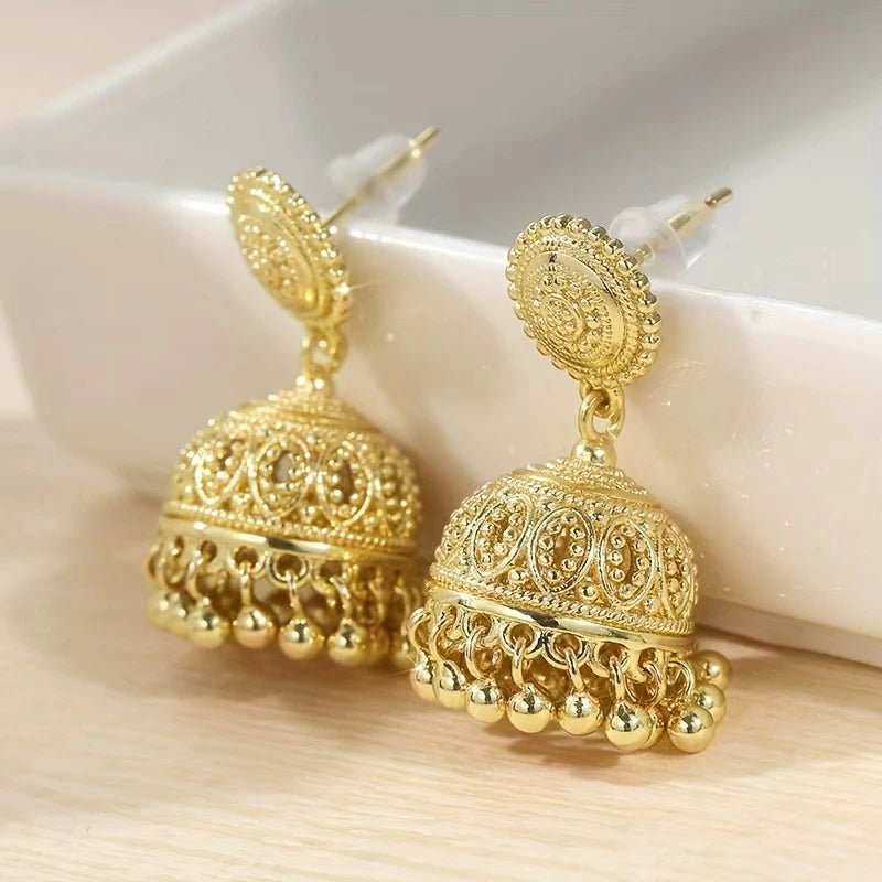 Unique Bell Design Drop Earrings