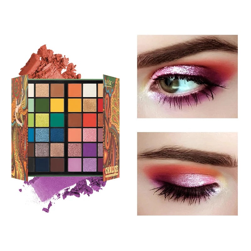 All-in-One Eyeshadow & Body Art Palette – Matte, Shimmer, Highlight & Blush, Waterproof