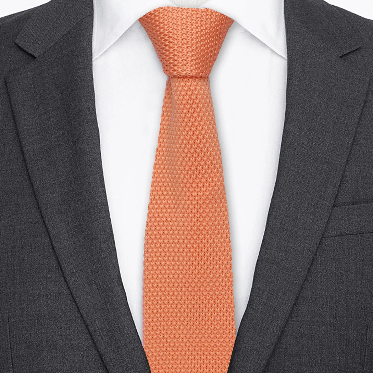 5.5cm Solid Color Fashion Water Neckties Plain Knitted Ties
