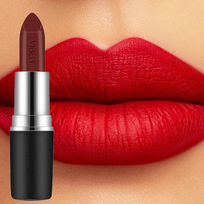Frosted Velvet Matte Lipstick – 29 Bold Shades, Waterproof & Non‑Fading