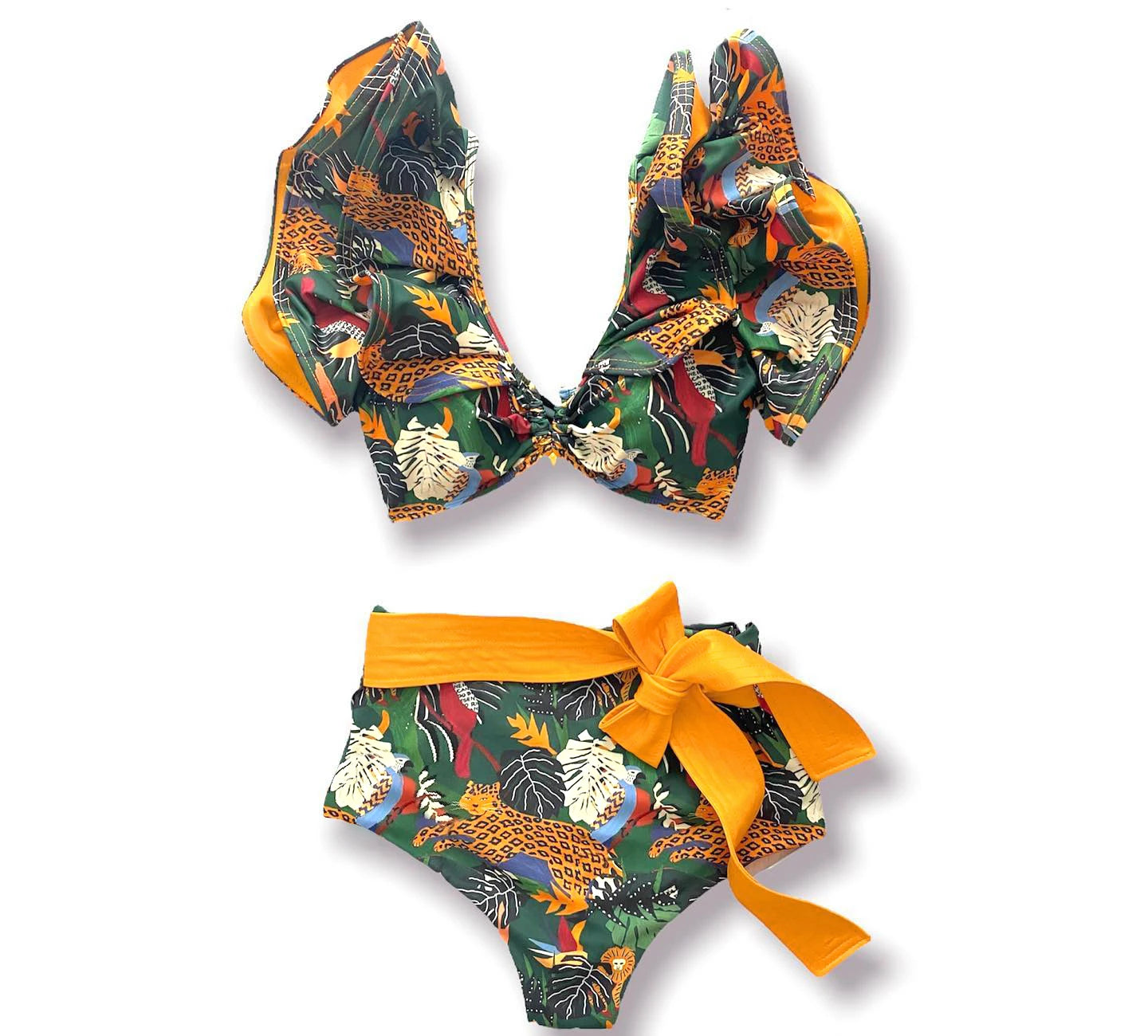 New Sexy High Waist Ruffle Bikini Sets