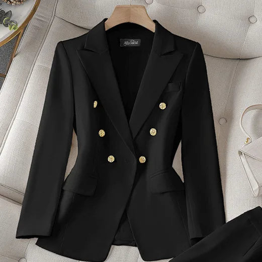 2026 Slim Office Blazer & Straight Trousers Set