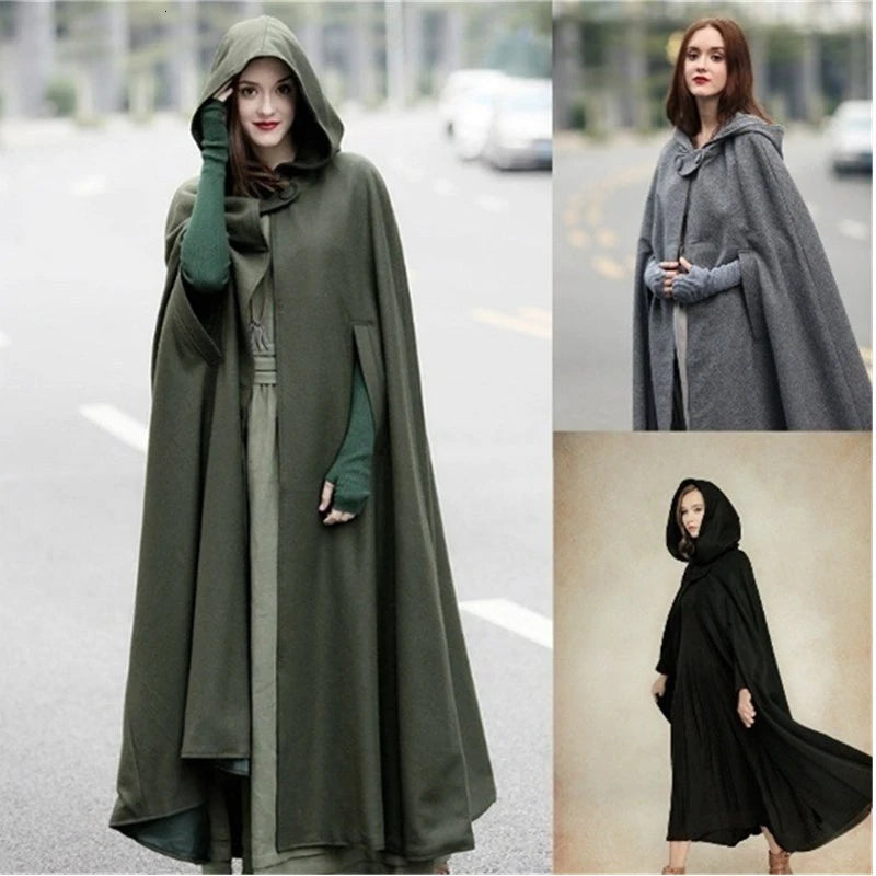 Cosplay Vintage Medieval Gothic Hooded Cloak