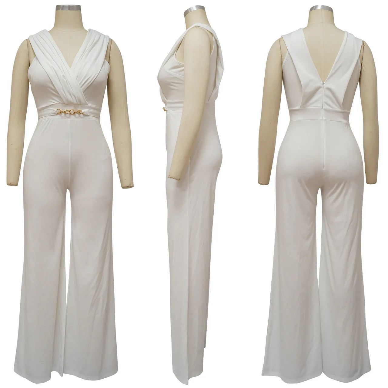 Elegant Sleeveless Wide-Leg Jumpsuit