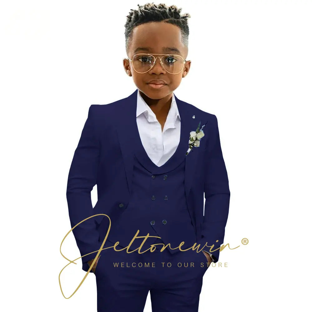 Casual Boys Suit Jacket Pants Vest 3 Piece Set