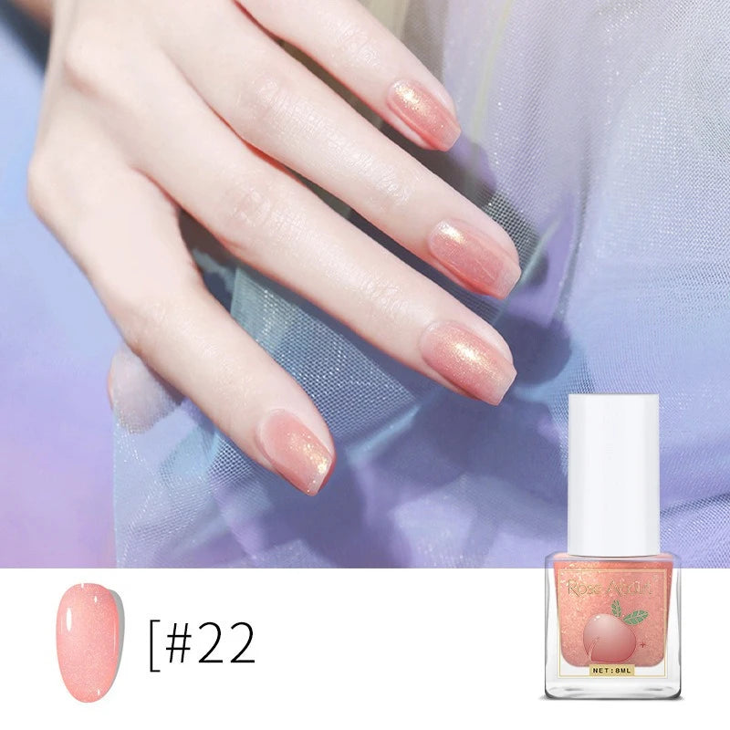 Water-Based Peel-Off Shiny Top Coat – No UV Lamp, Long-Lasting, Gentle Natural Nail Care