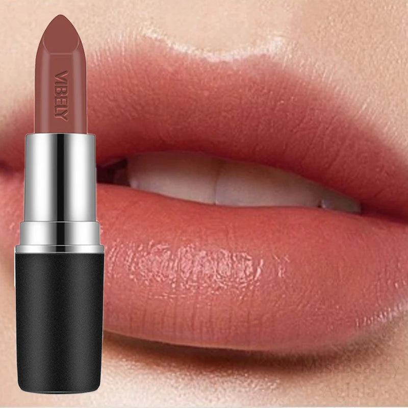 Frosted Velvet Matte Lipstick – 29 Bold Shades, Waterproof & Non‑Fading