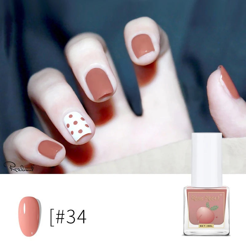 Water-Based Peel-Off Shiny Top Coat – No UV Lamp, Long-Lasting, Gentle Natural Nail Care