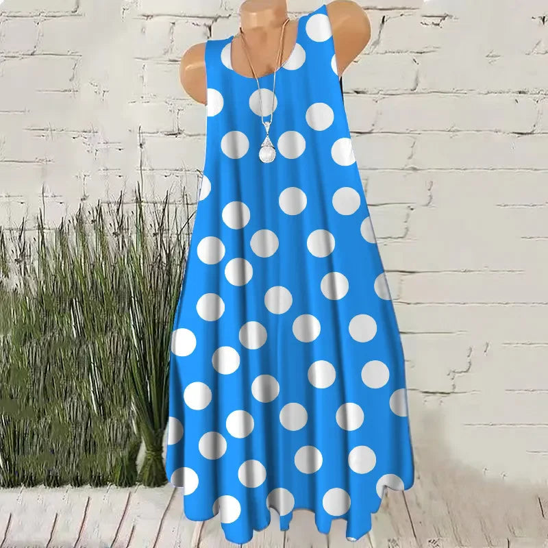 Round Dot Pattern Summer Mini Dress