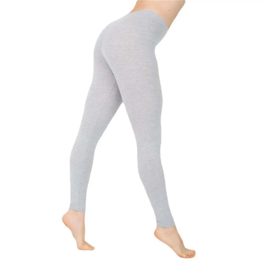 Solid Color Stretchy High Waist Slim Autumn Winter Leggings