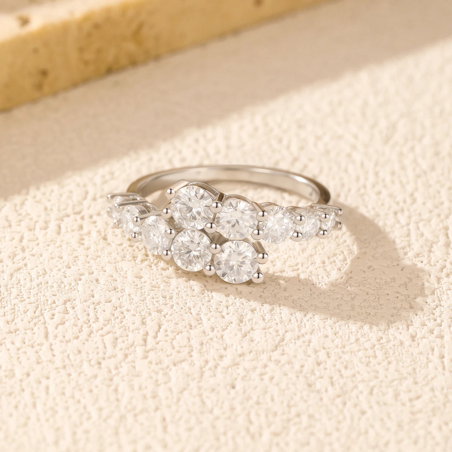 D Color Moissanite Eternity Band Ring 925 Sterling Silver