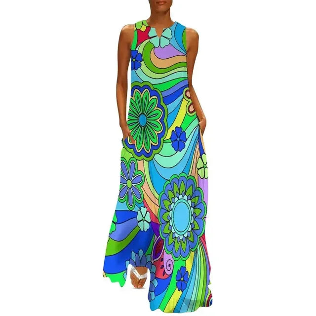 Flower Power Boho Maxi Dress