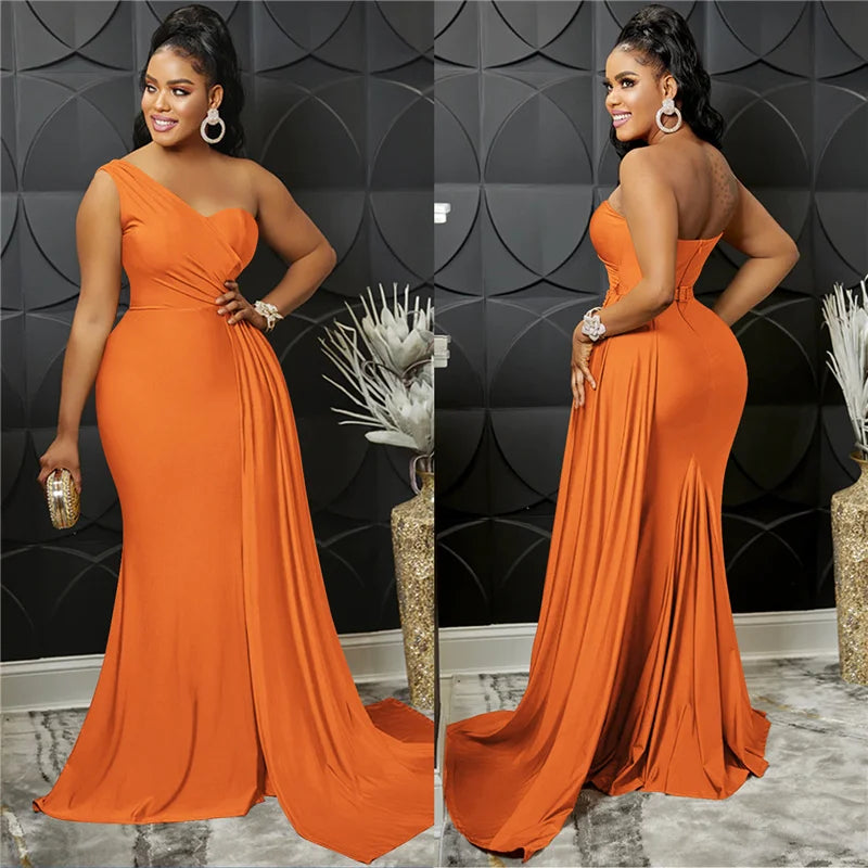 Sexy One Shoulder Elegant Evening Dresses