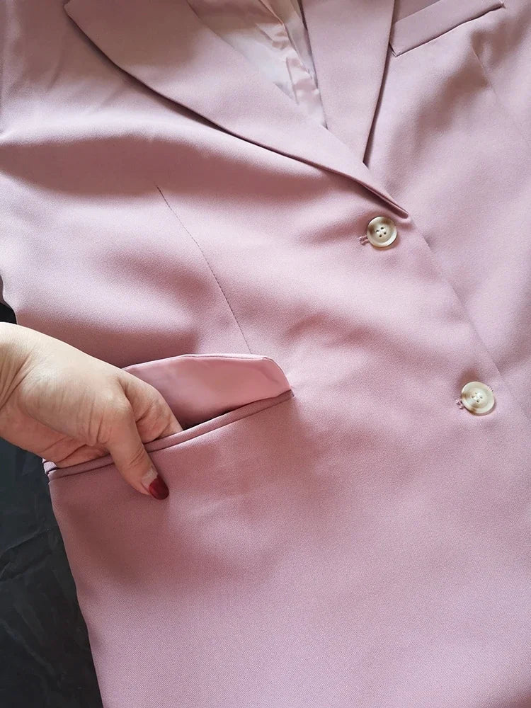 Spring and Autumn Korean Casual Suit Jacket  Blazer and Skirt Set