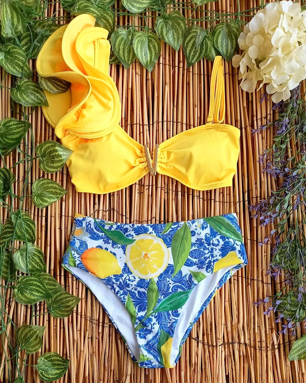 New Sexy High Waist Ruffle Bikini Sets