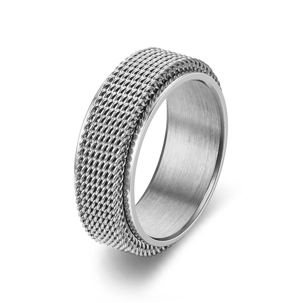 Fashionable Stainless Steel Spinner Rings