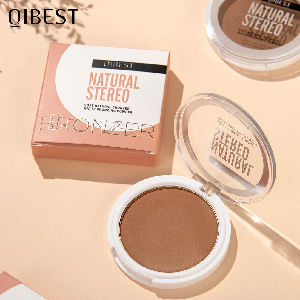 3D Matte Bronzer & Contour Powder Palette – Natural, Long‑Lasting, Waterproof Definition