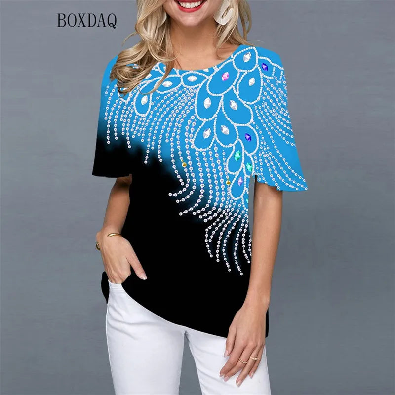 Fashion 3D Print Summer Street Style T‑Shirt