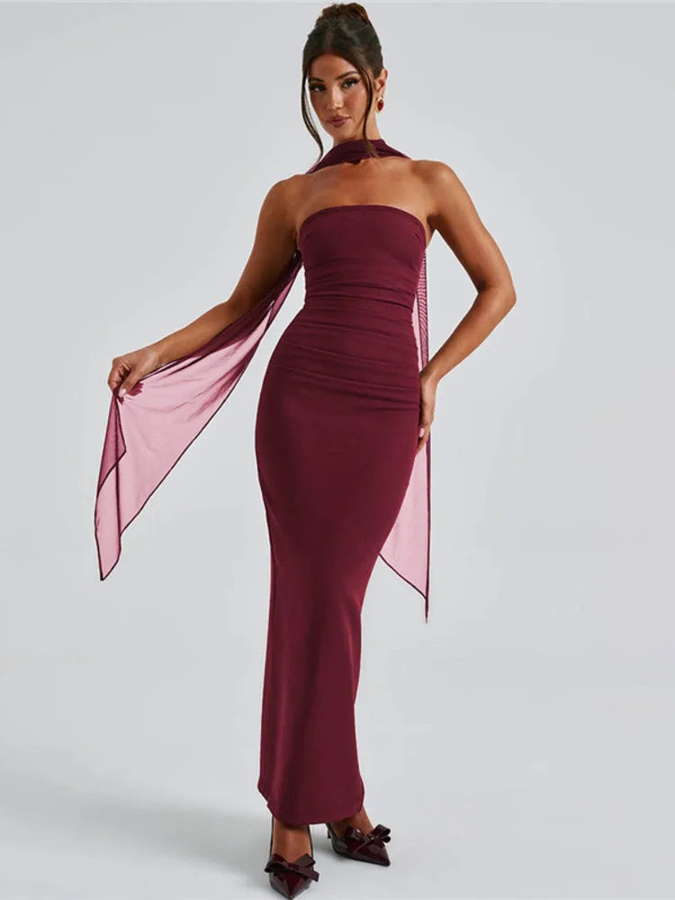 Strapless Backless Sexy Maxi Dress