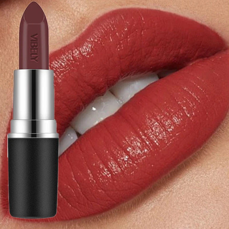 Frosted Velvet Matte Lipstick – 29 Bold Shades, Waterproof & Non‑Fading