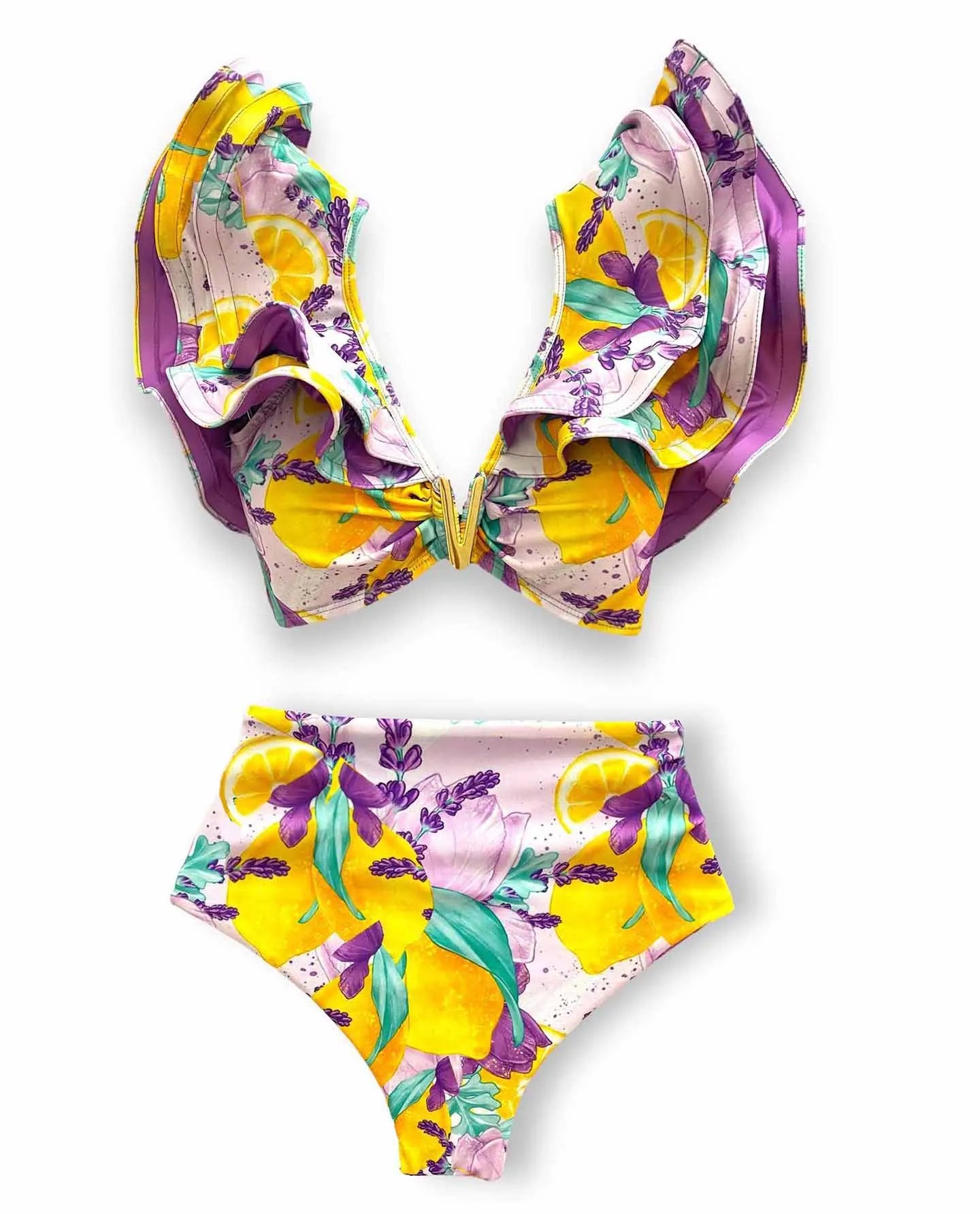 New Sexy High Waist Ruffle Bikini Sets