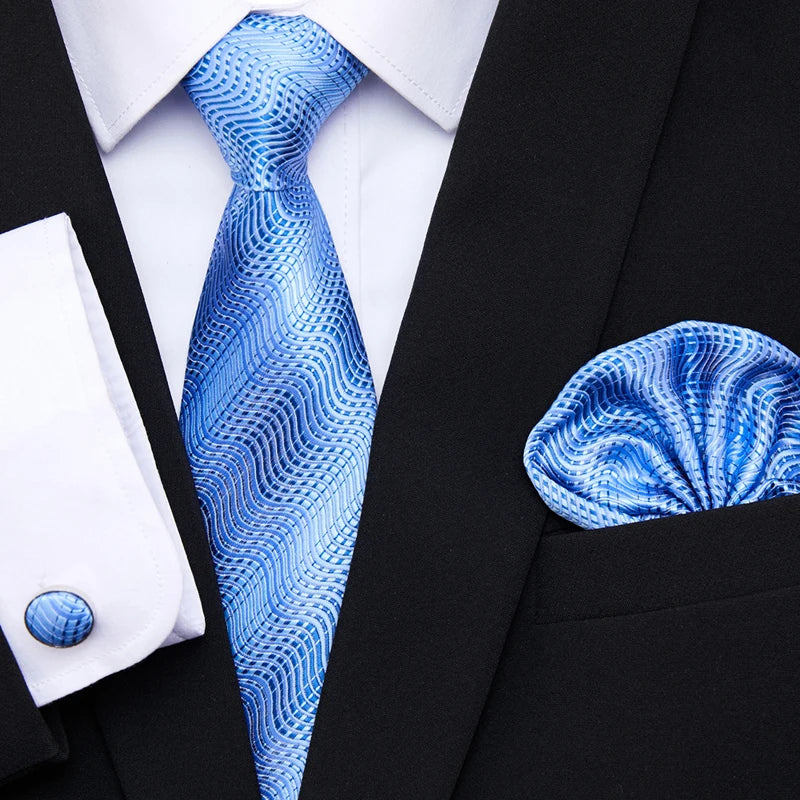 7.5 cm Tie Pocket Squares Cufflink Set
