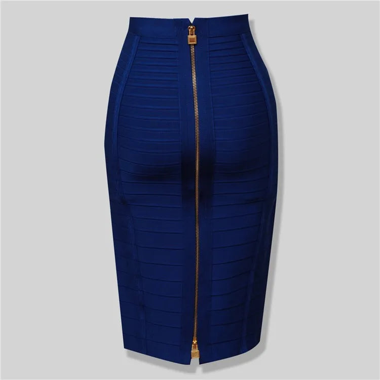 Women’s Summer Candy Color Bandage Pencil Skirt