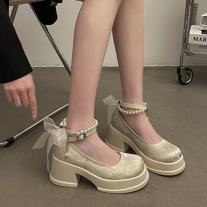 Platform Japanese Style Lolita Mary Jane Shoes