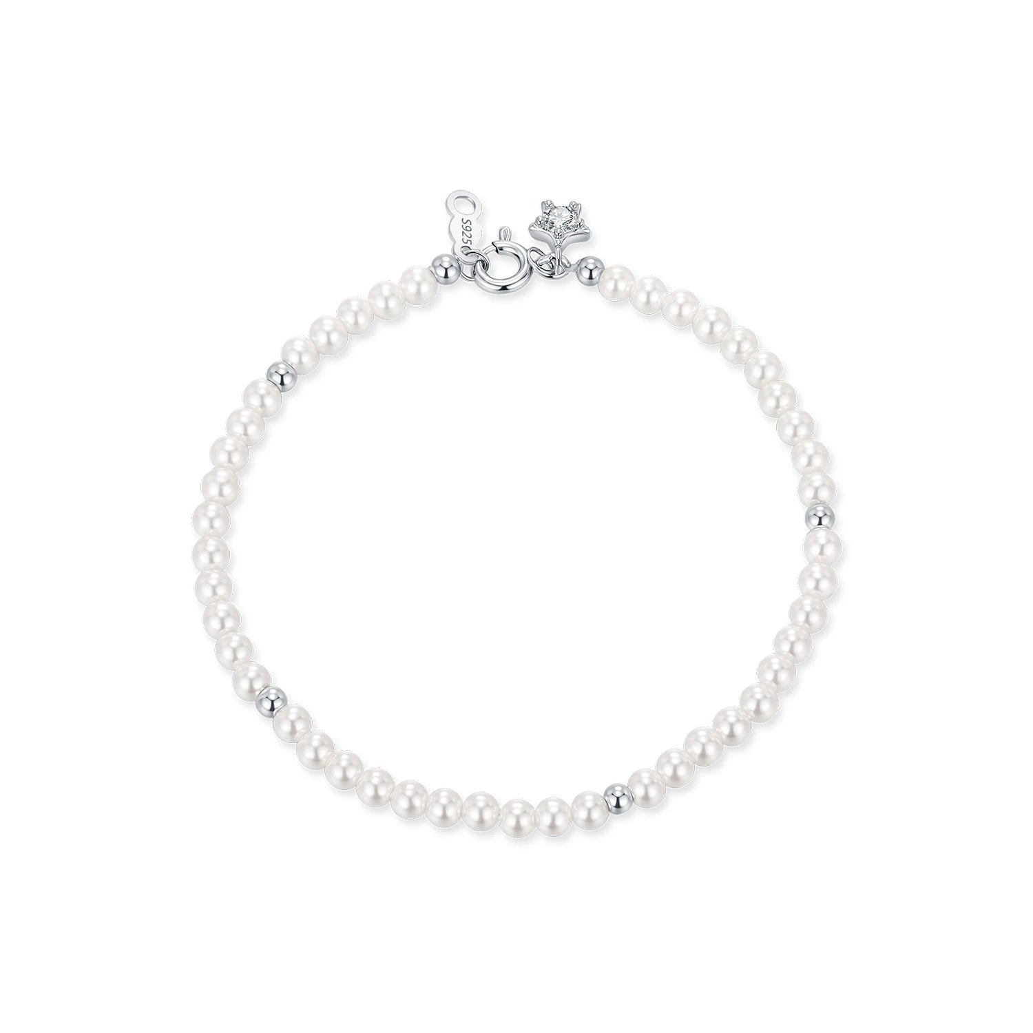 Elegant Pearl & Star Bracelet