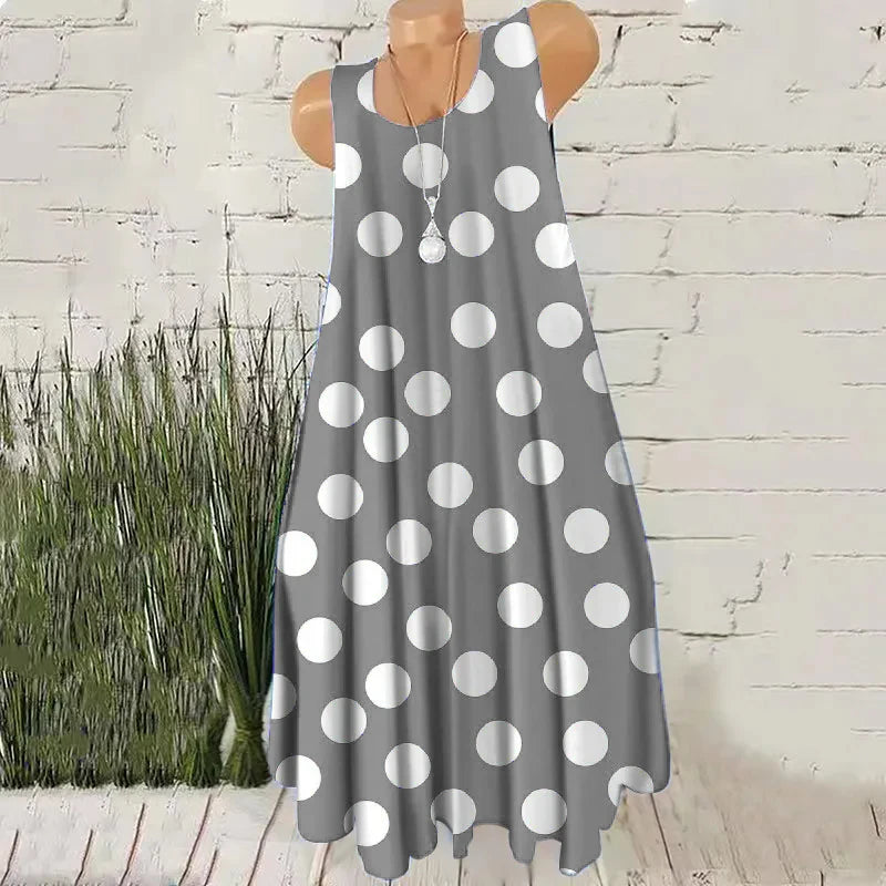 Round Dot Pattern Summer Mini Dress
