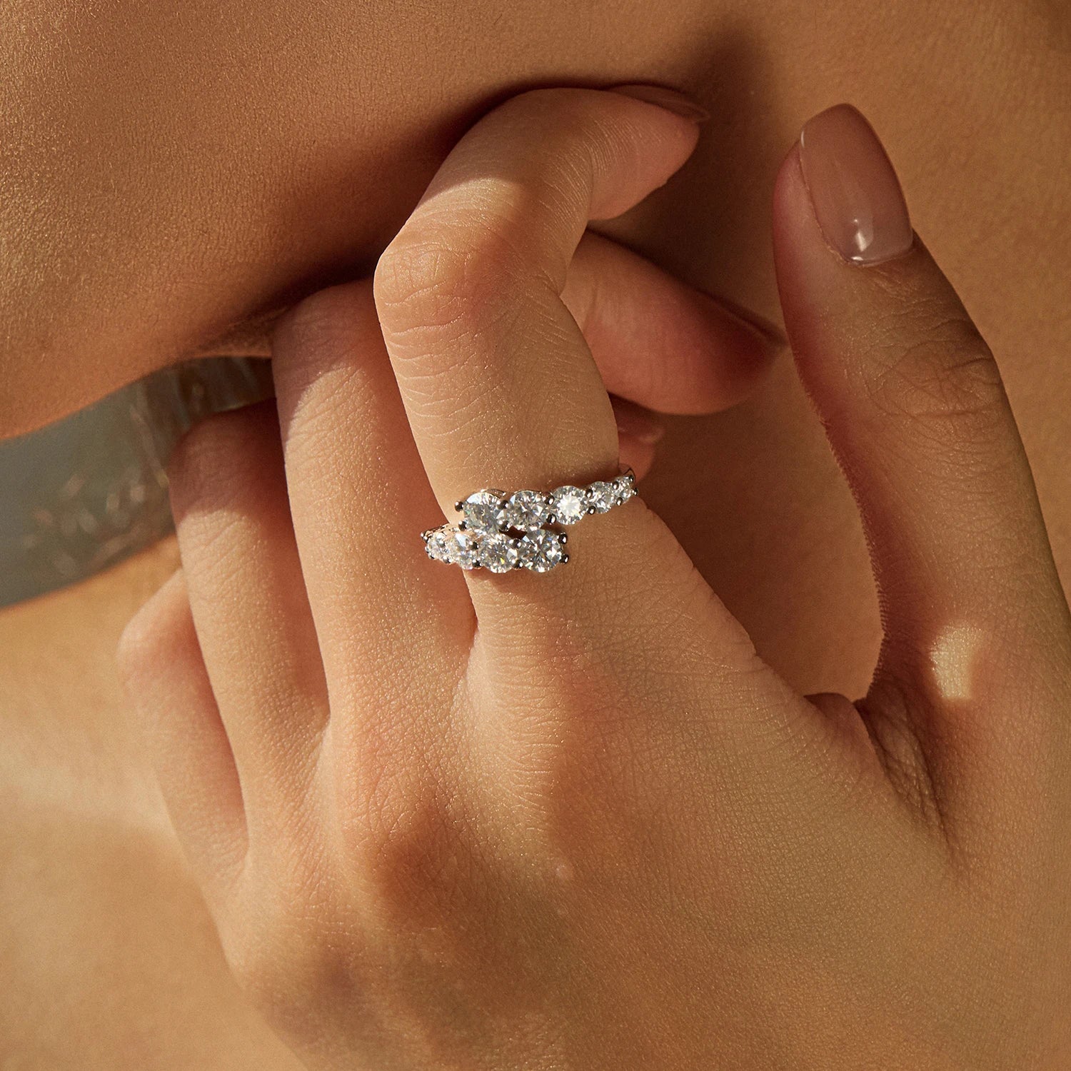 D Color Moissanite Eternity Band Ring 925 Sterling Silver