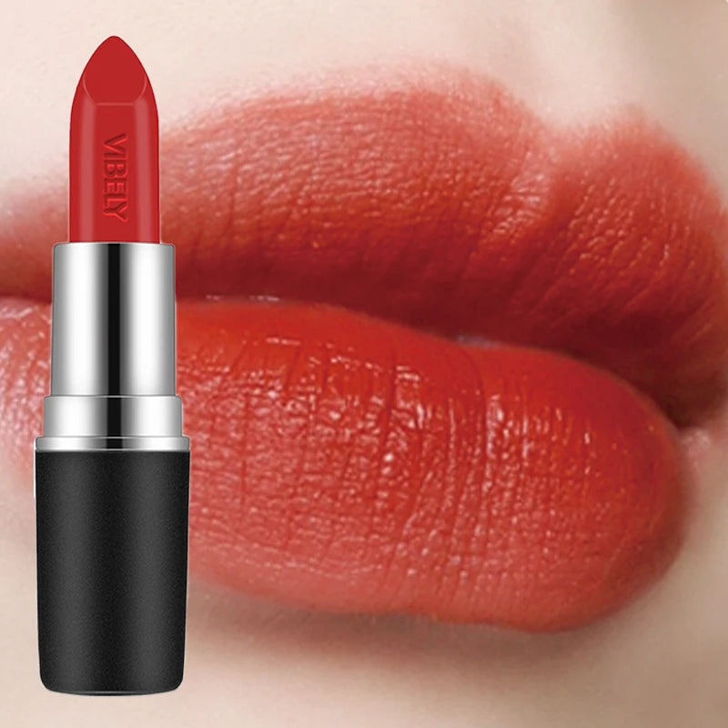 Frosted Velvet Matte Lipstick – 29 Bold Shades, Waterproof & Non‑Fading