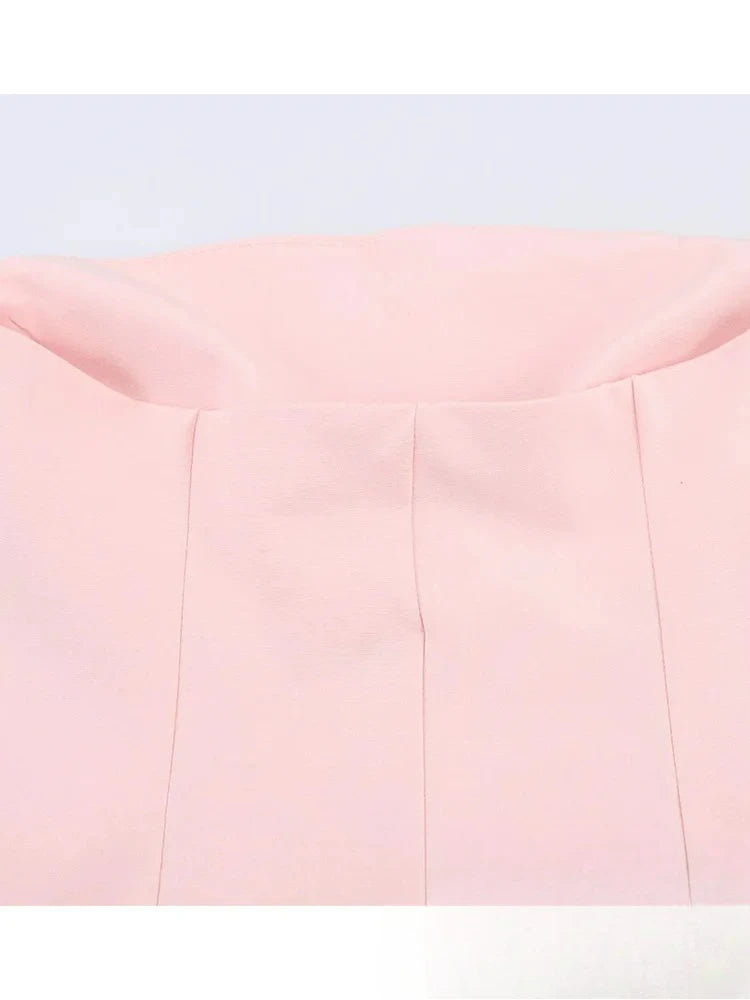 Vintage Pink Straight-Leg Jumpsuit
