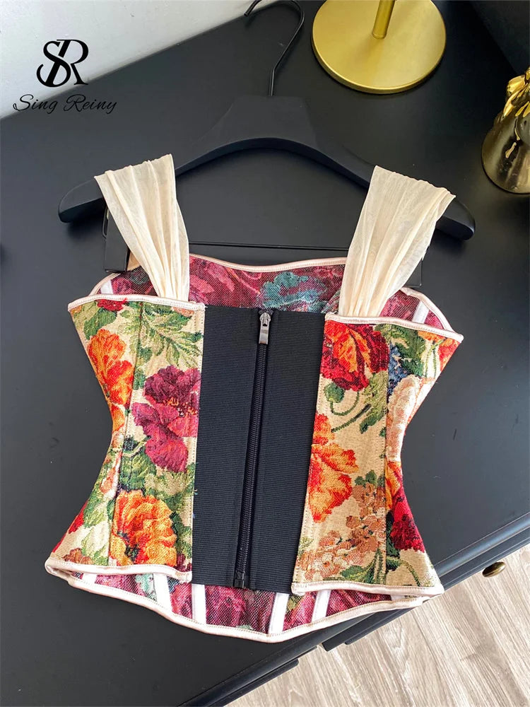 Vintage Embroidered Corset Camisole