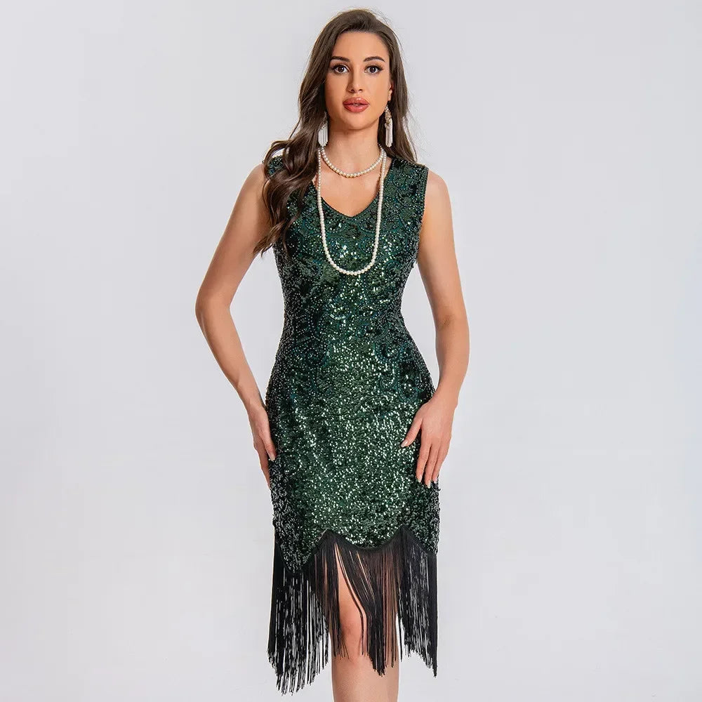 Vintage Streetwear Party Club Stage Show Luxury Bling Dress