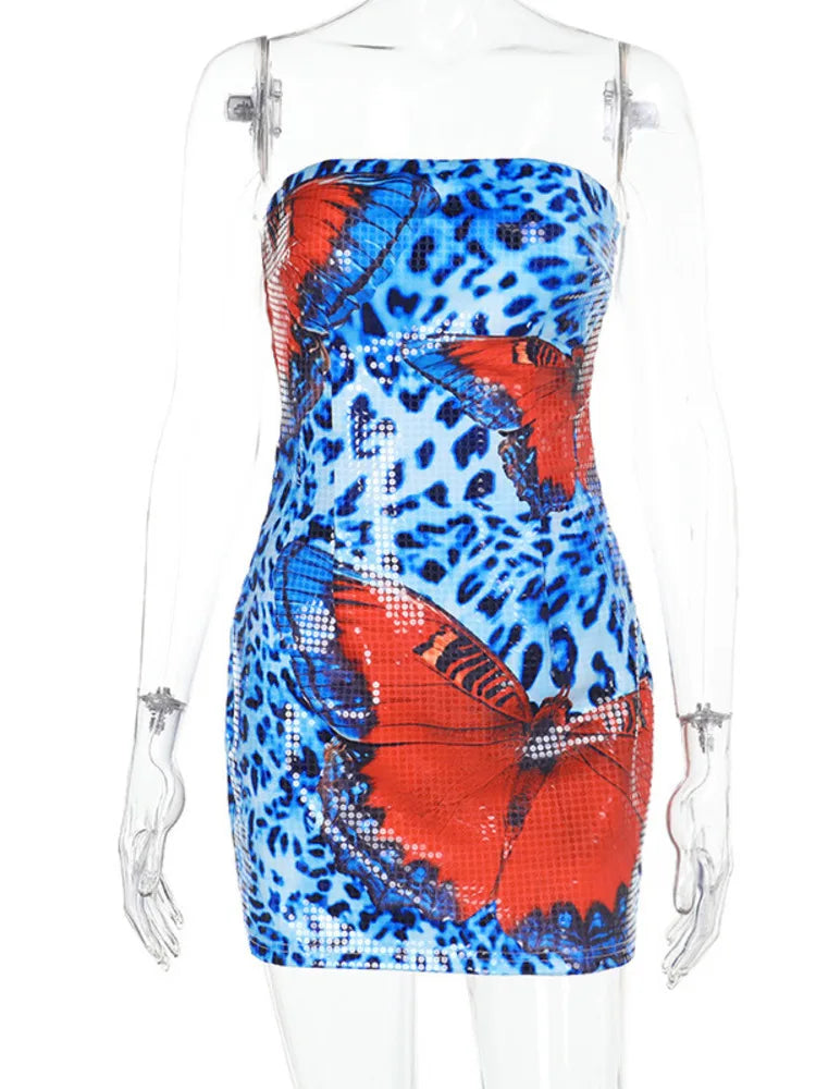 Sequins Off-shoulder Sexy Mini Dress
