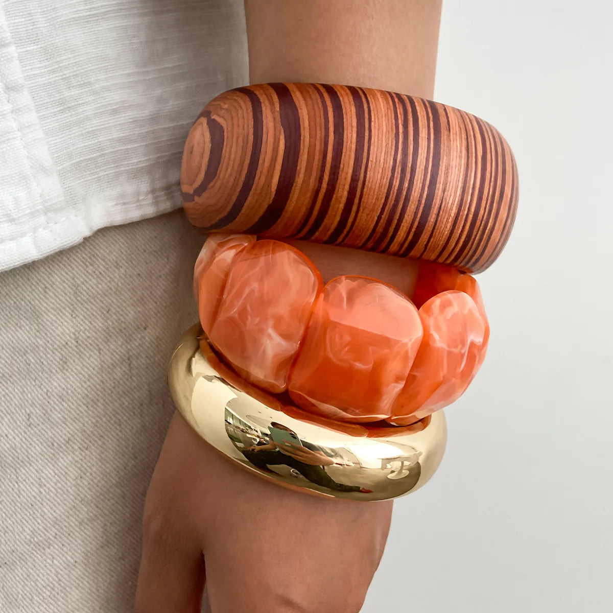Natural Wooden Round Bangles