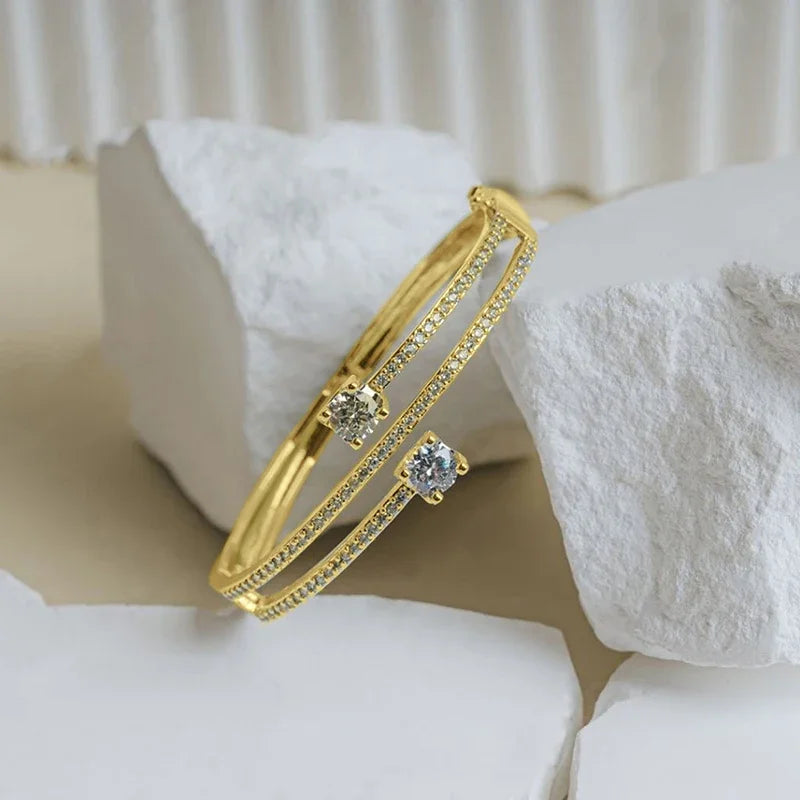 Luxury Trendy Three Layers Bangles