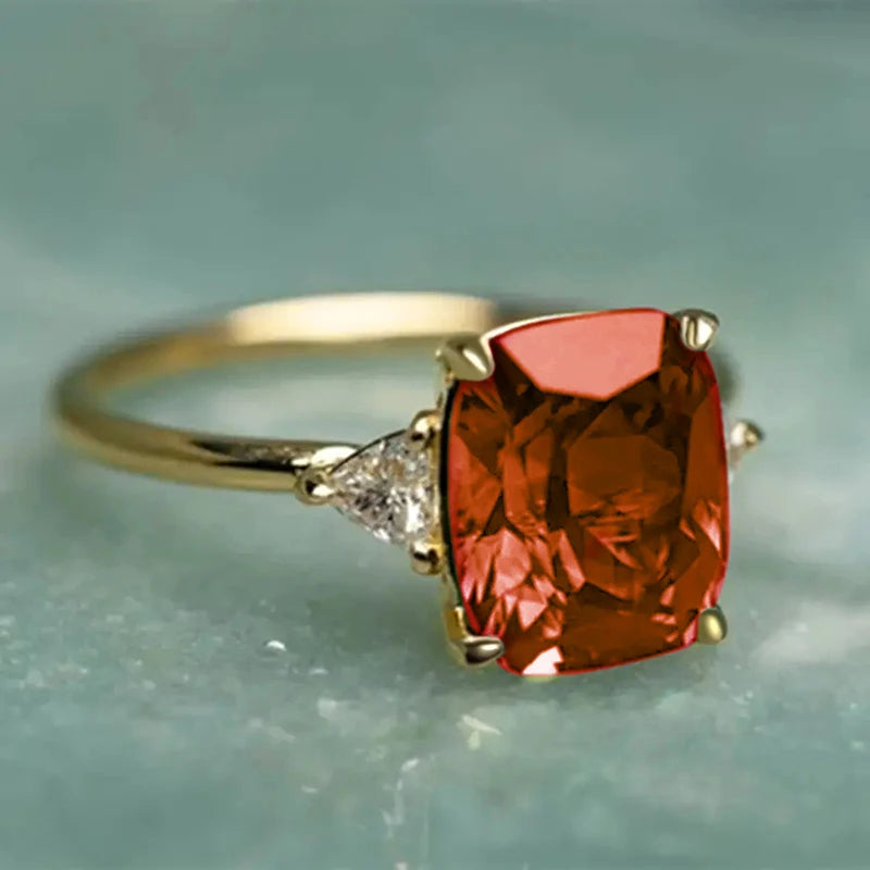 Luxury Bright Zirconia Ring 4 Colors Available