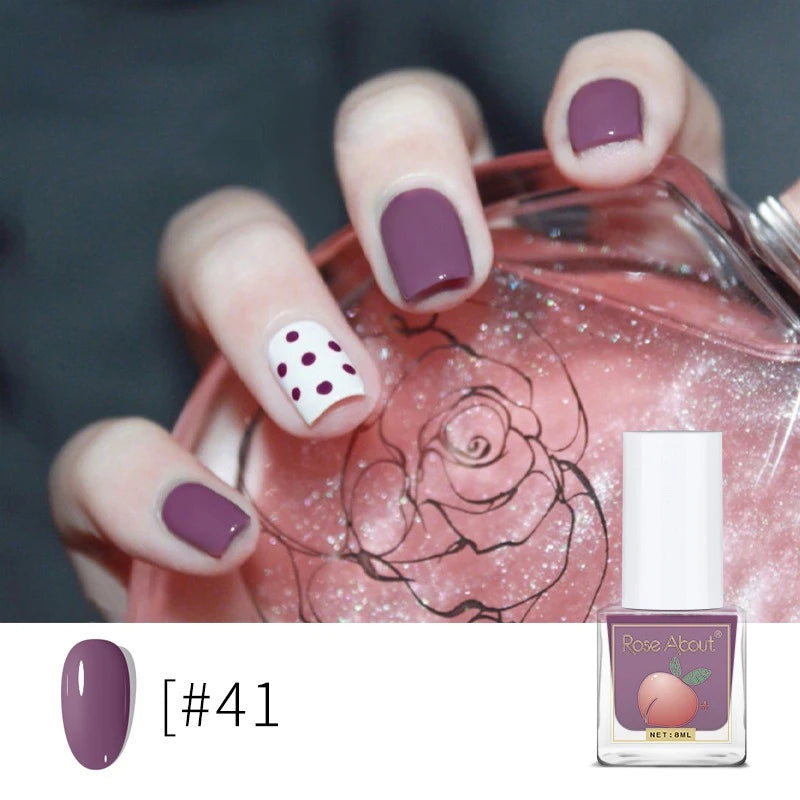 Water-Based Peel-Off Shiny Top Coat – No UV Lamp, Long-Lasting, Gentle Natural Nail Care