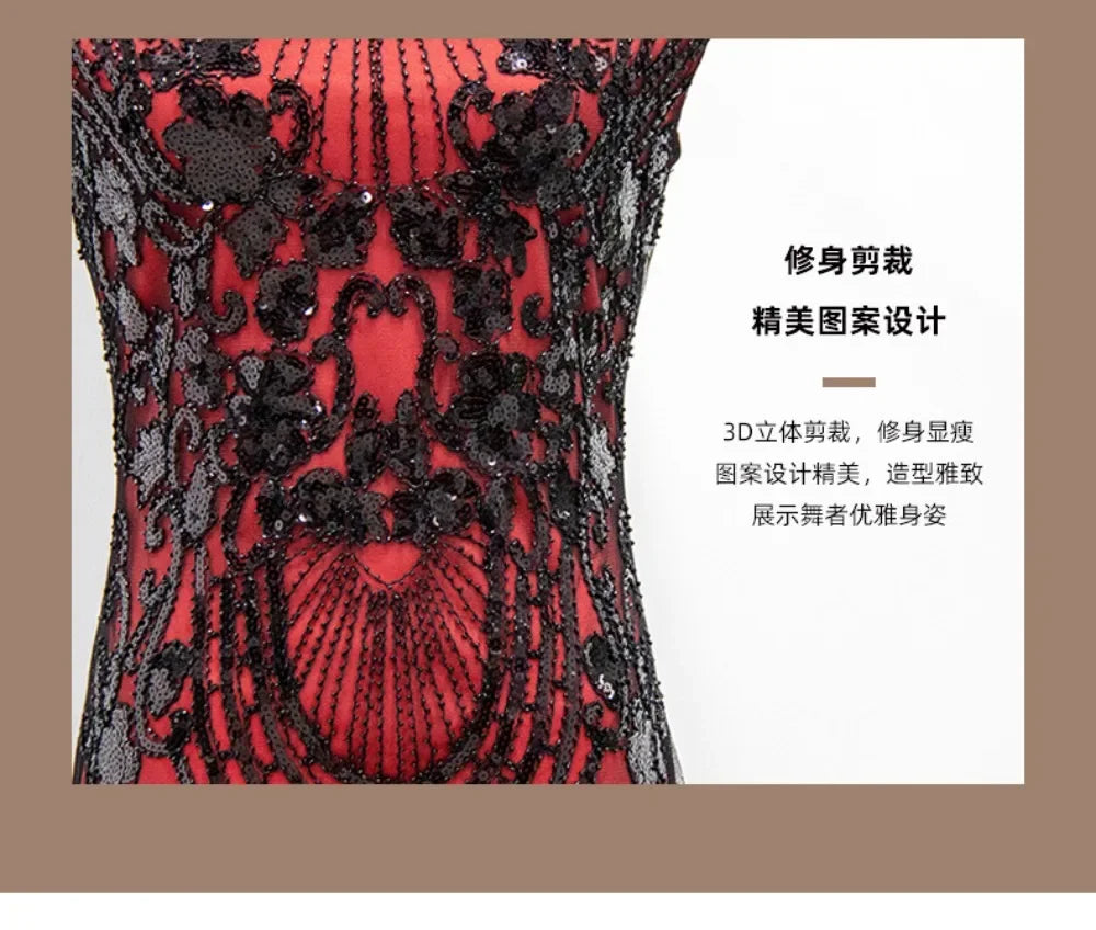 Casual Vintage Elegant Sequins Summer Dress