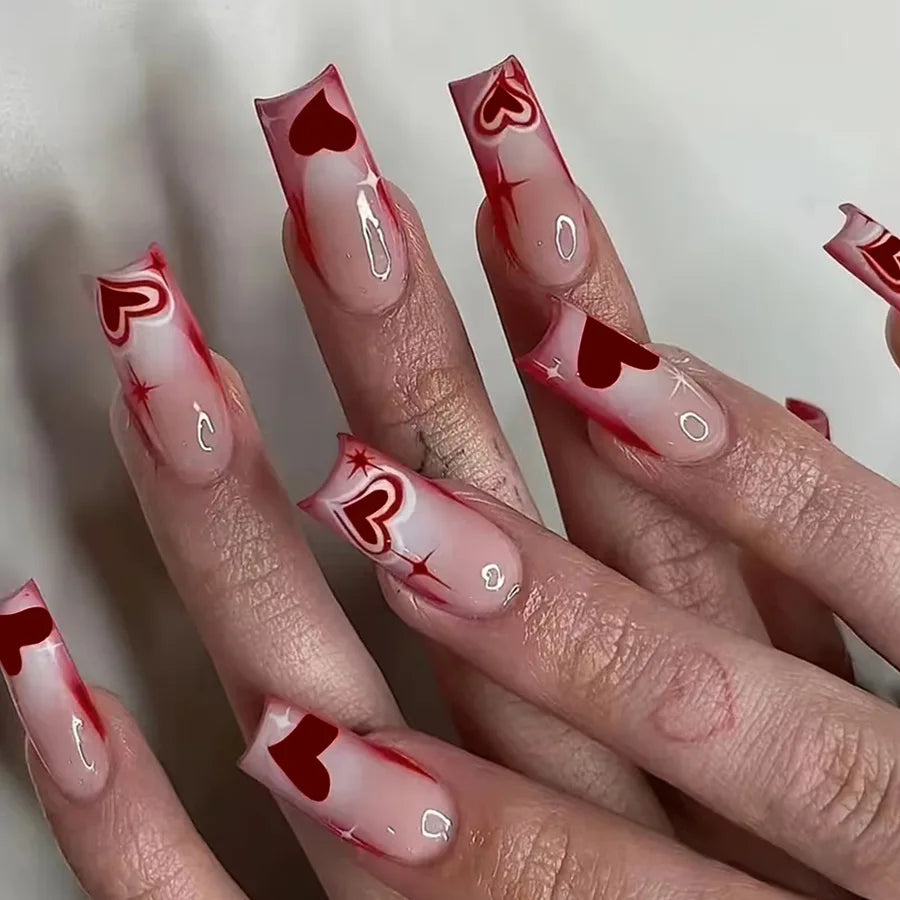 24Pcs Mid-length Ballet False Nails