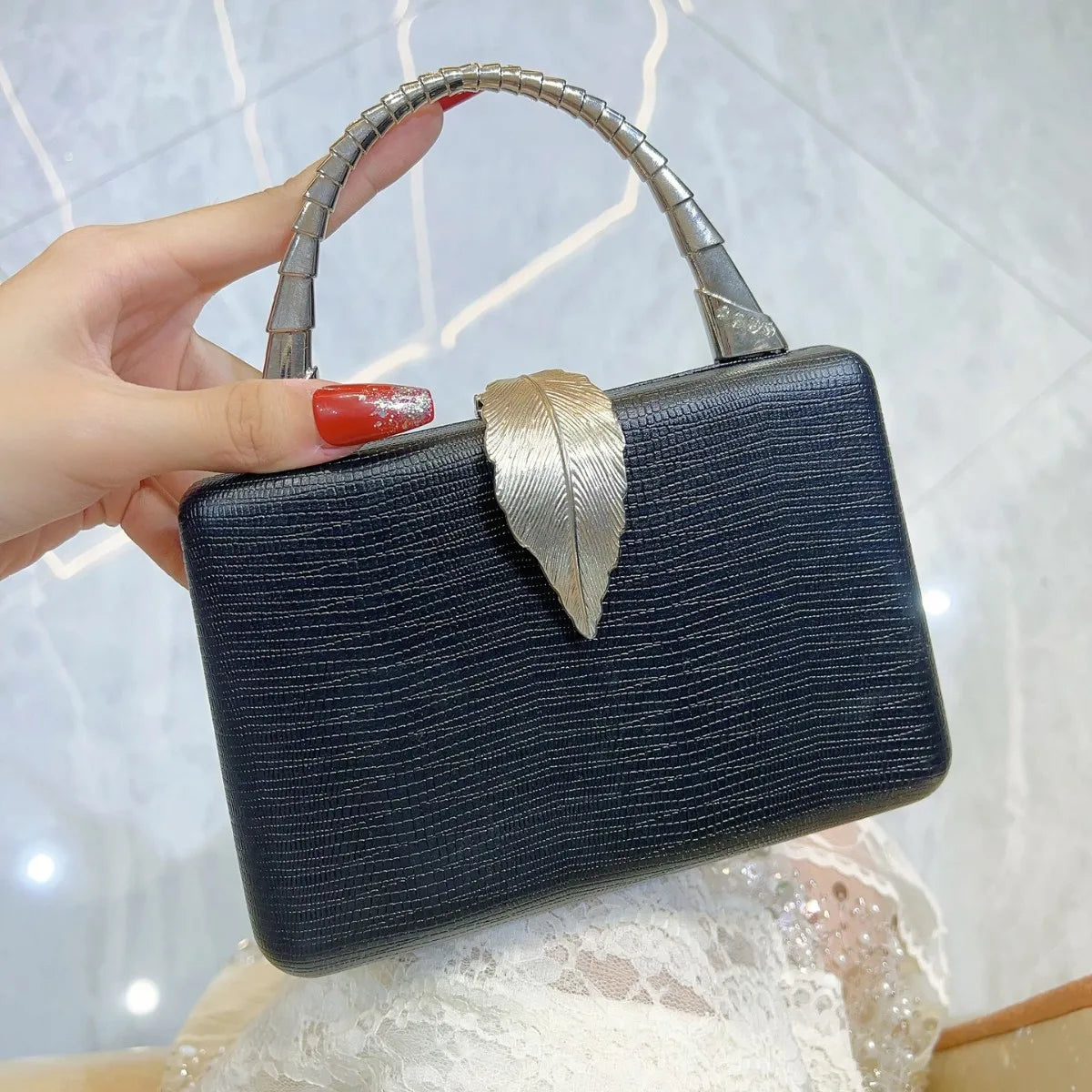 Fashion Box Purse Chain Shoulder Bag