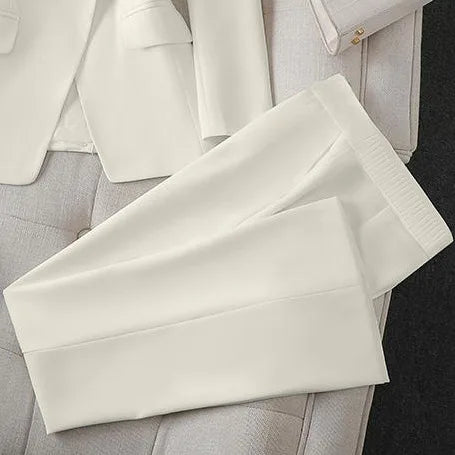2026 Slim Office Blazer & Straight Trousers Set