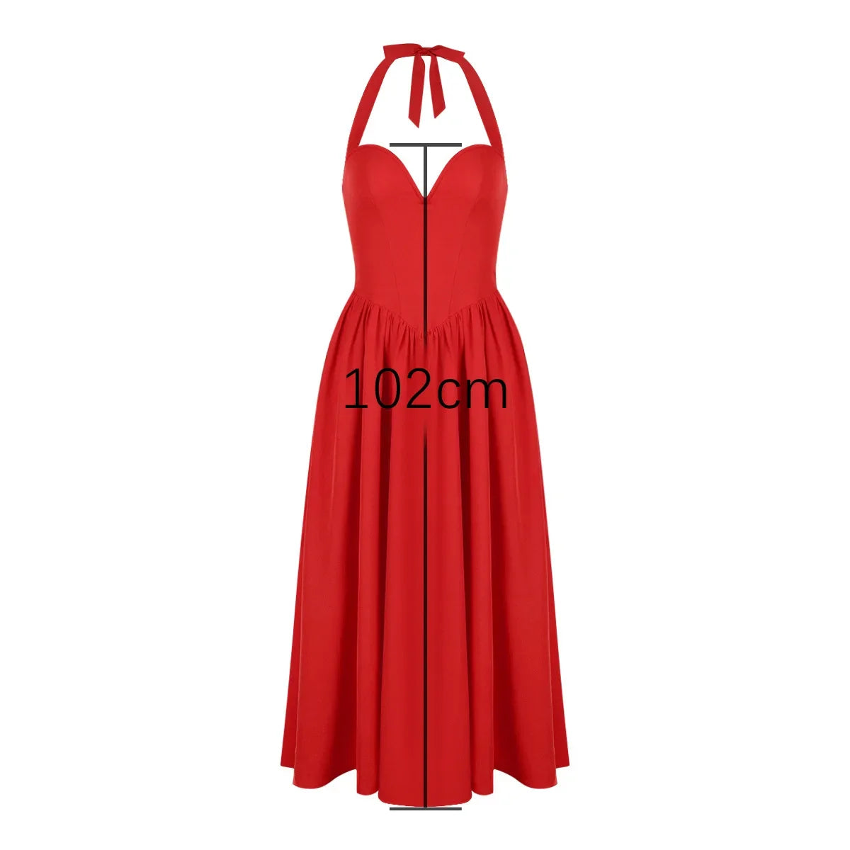 Summer Fit and Flare Halter Dress