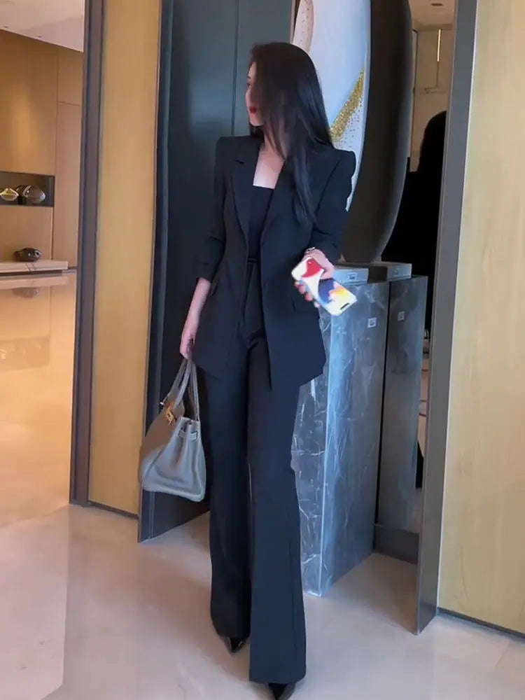 Autumn Winter Blazer and Pant Sets for Women