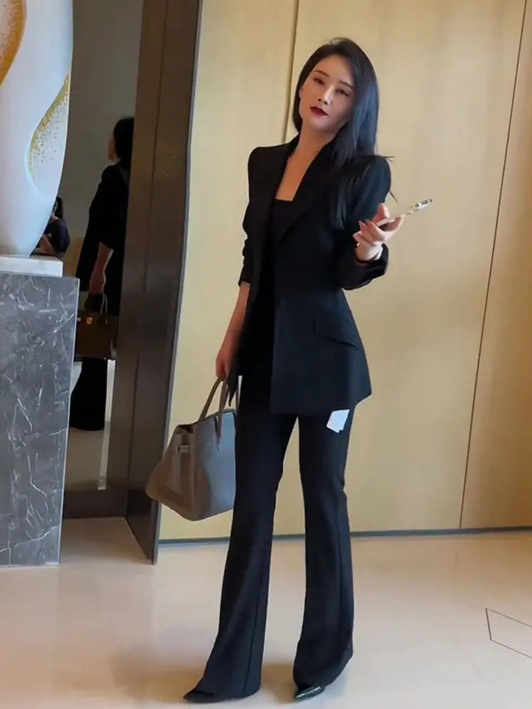 Autumn Winter Blazer and Pant Sets for Women