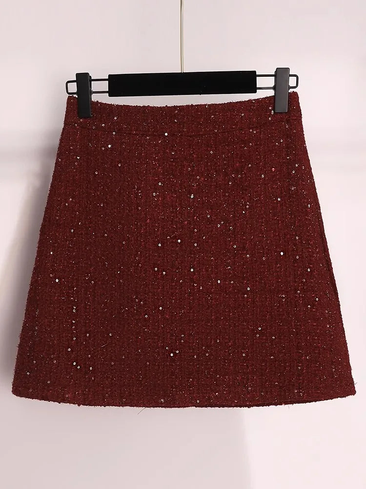 High Quality French Vintage Tweed Two Piece Set