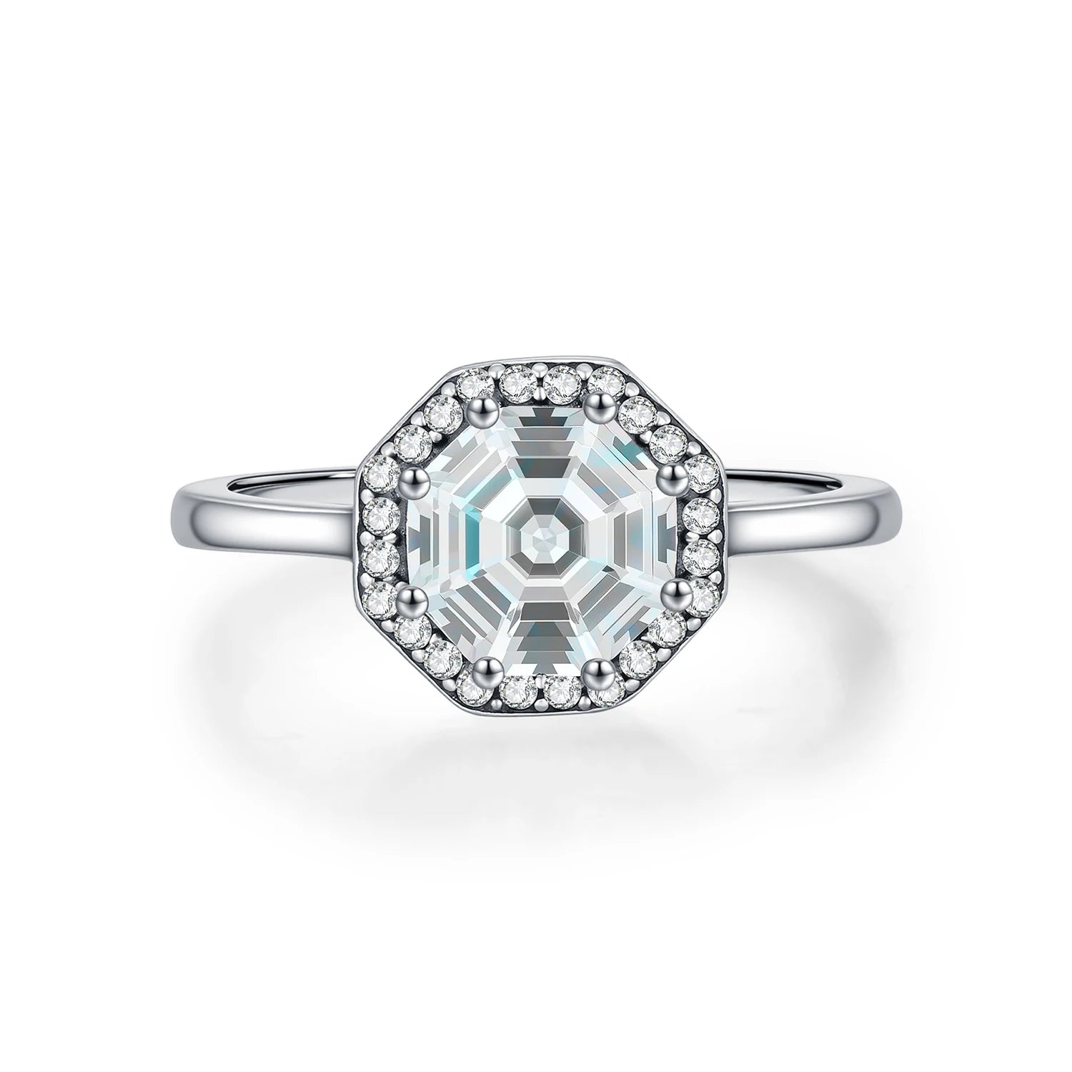 925 Sterling Silver Exquisite Octagon Rings
